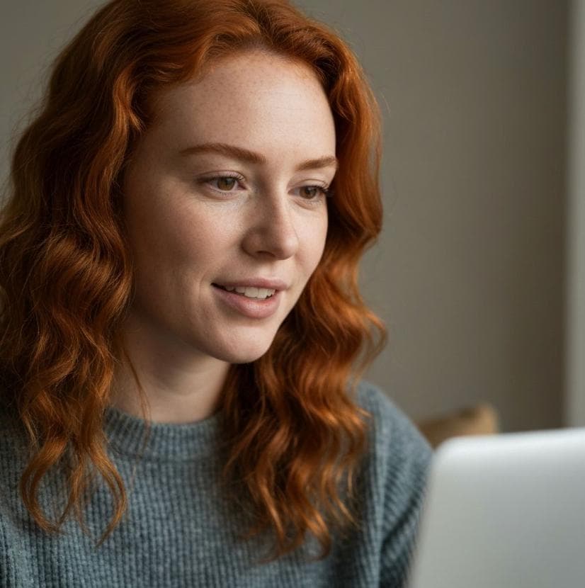 A person using voice-to-text technology on their laptop, demonstrating VoiceScribe's voice recognition capabilities